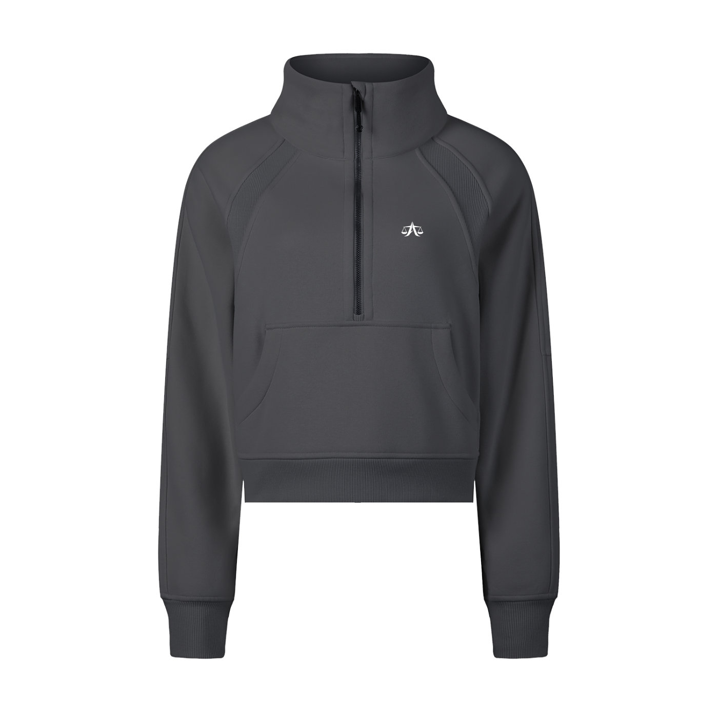 A.MP - A Scale Cropped Half-Zip Sweatshirt