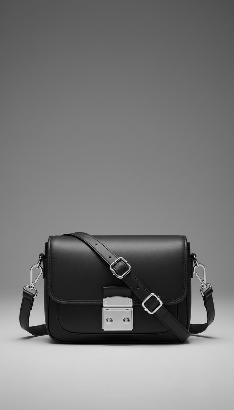 Crossbody Bag With Chrome Accents
