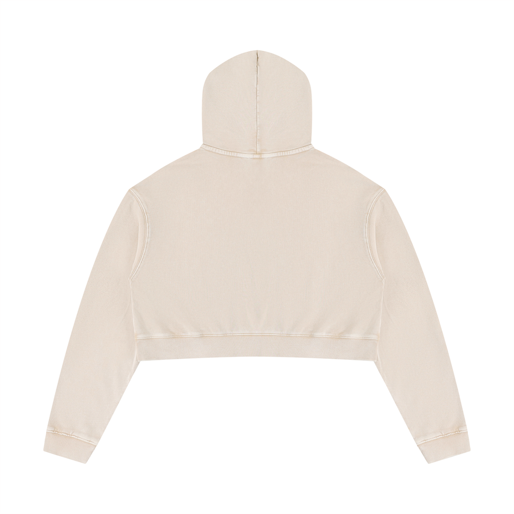 A.MP A Scale Washed Cropped Hoodie | 400GSM Premium Women's Streetwear