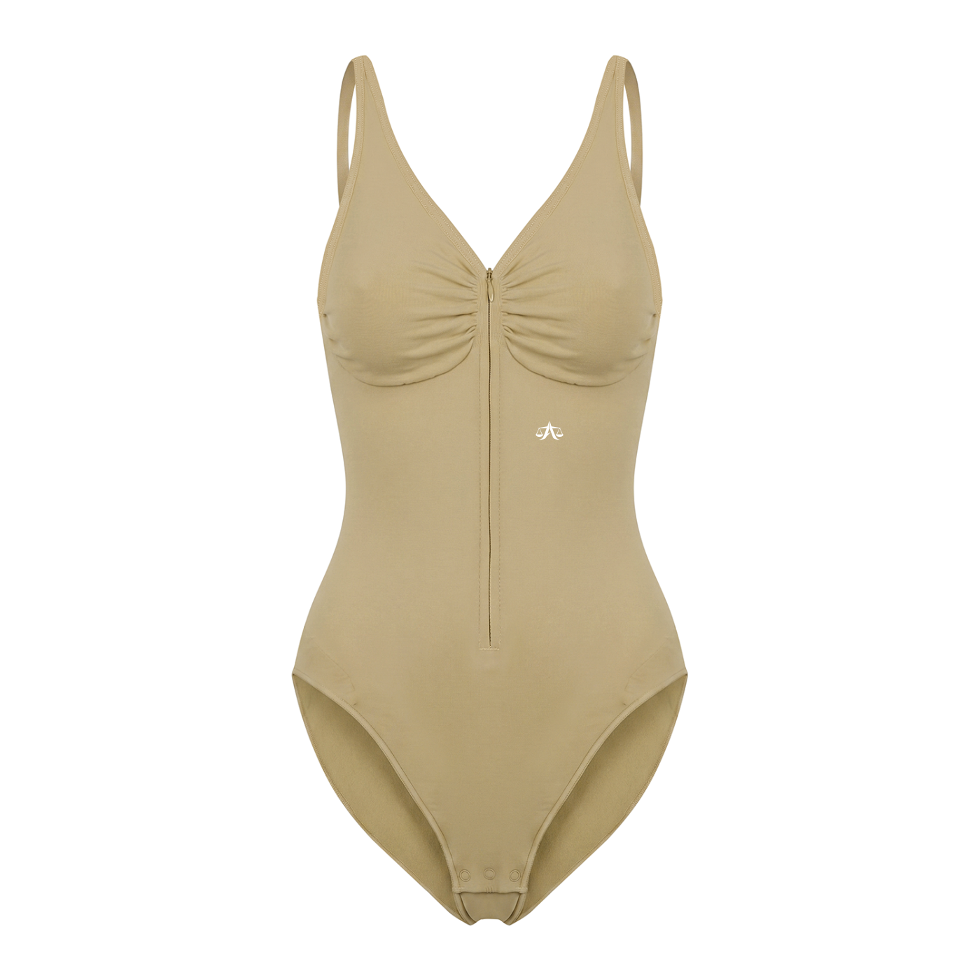 A.MP - A Scale Full-Zip Ruched Bodysuit