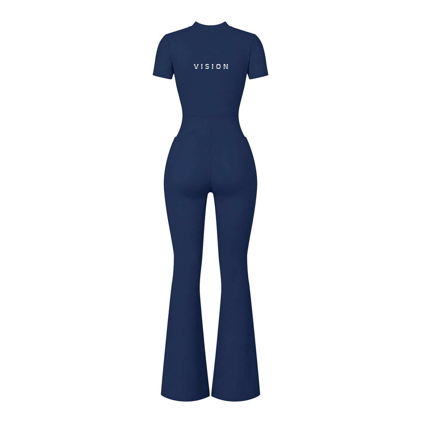 A.MP - Women’s Vision Tight Flared Leg Quarter-Zip Jumpsuit