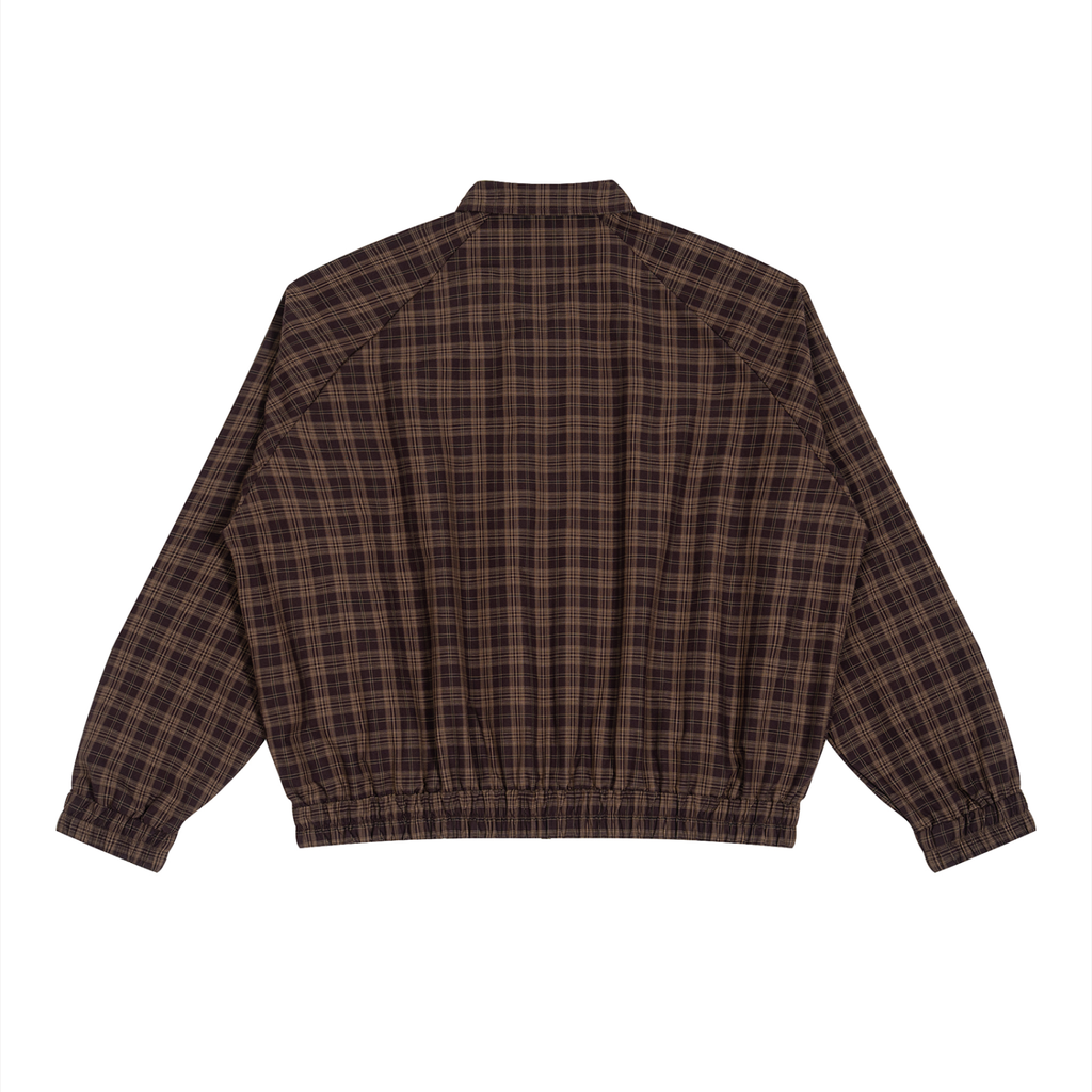 A.MP Heritage Plaid Track Jacket — fit detail