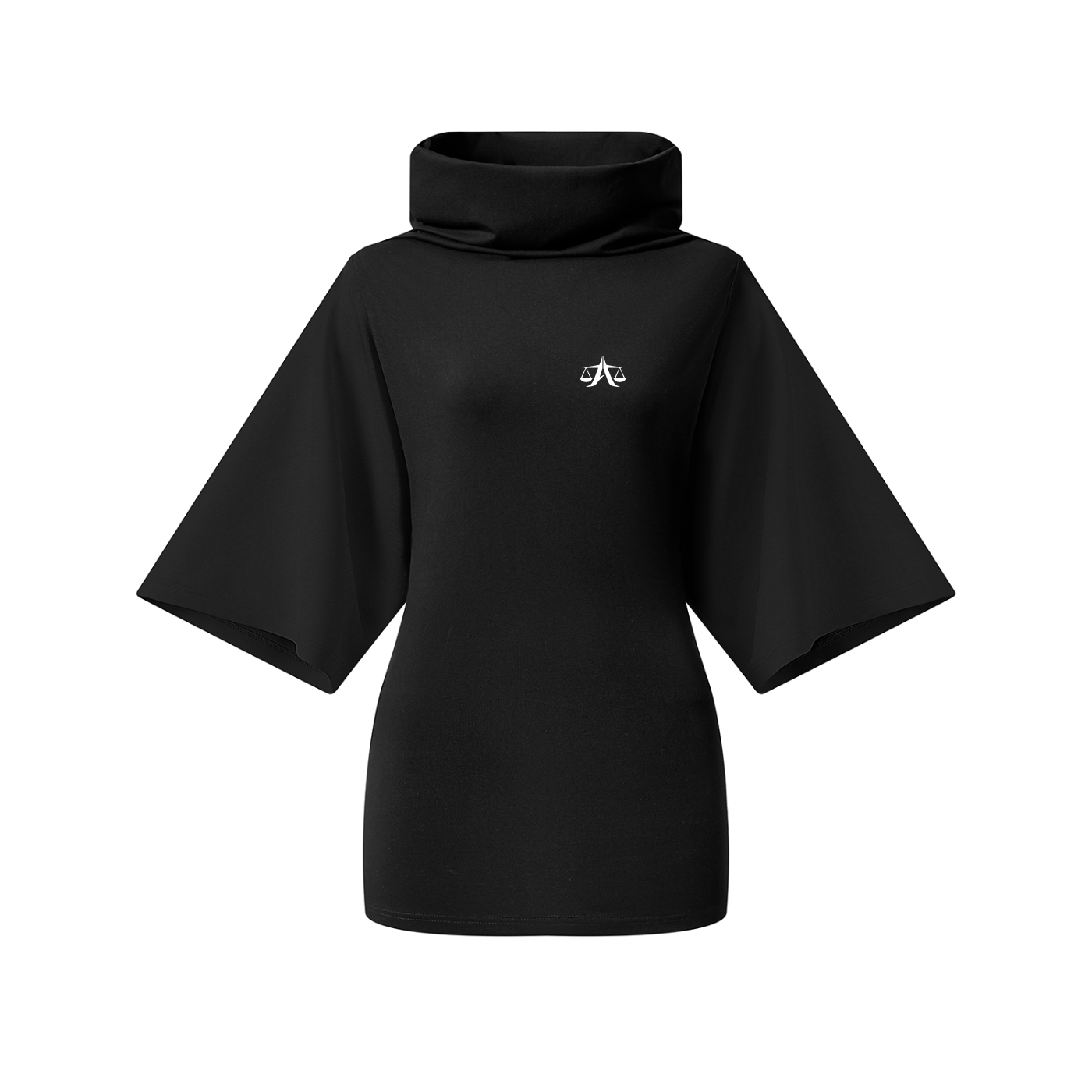 A.MP Oversized Turtleneck Batwing T-Shirt — fit detail