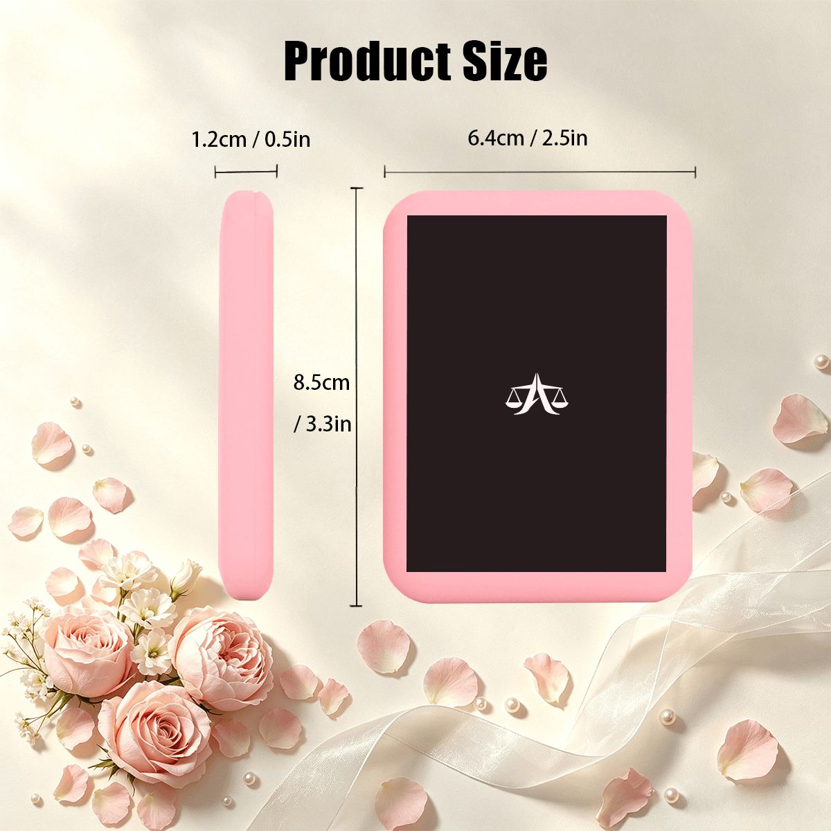 A.MP LED compact folding makeup mirror