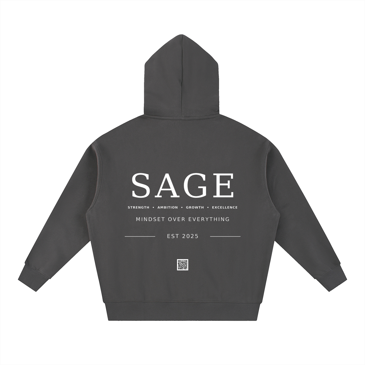 A.MP Essential Oversized SAGE Signature Zip Hoodie | 345GSM Heavyweight Unisex Streetwear