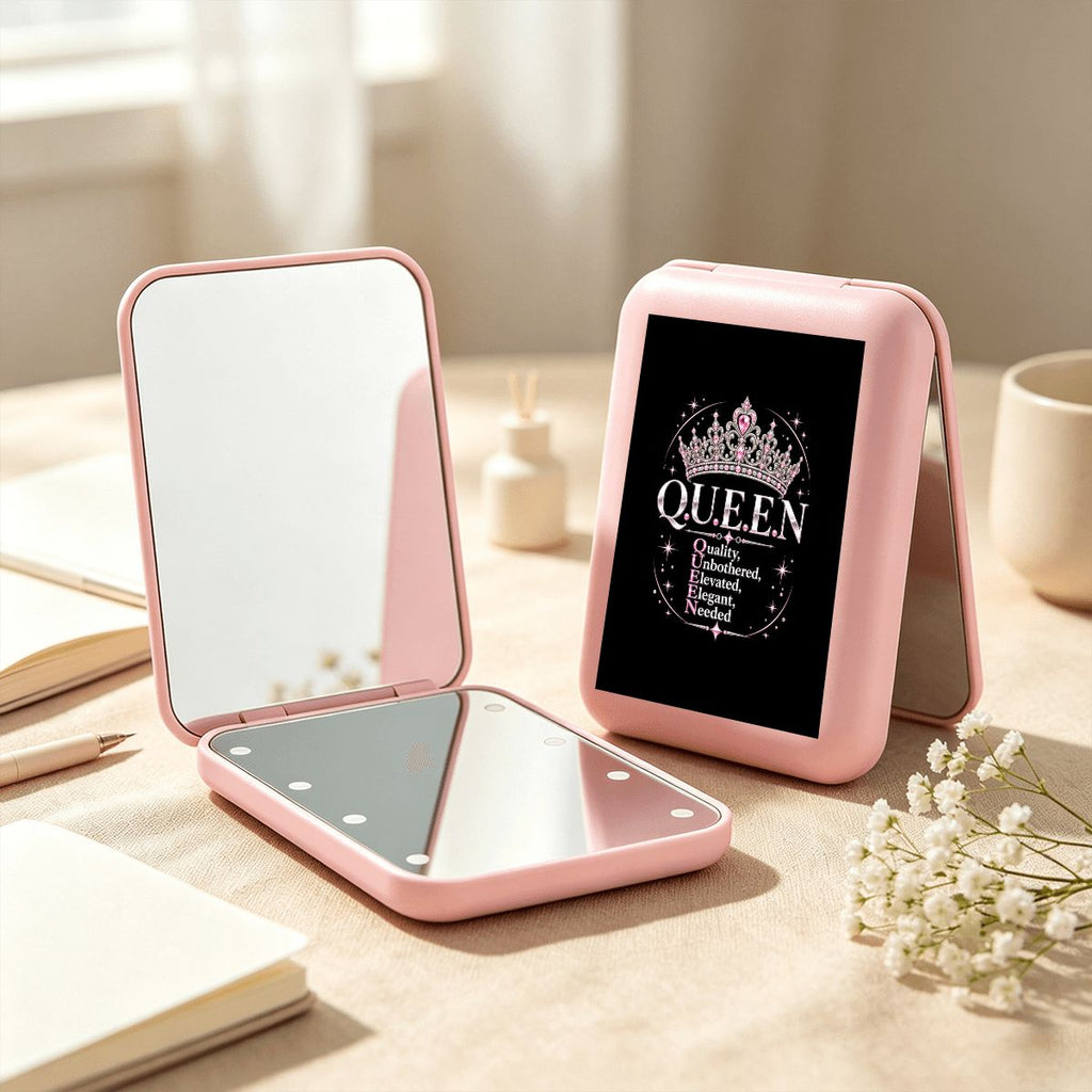 A.MP LED compact folding makeup mirror