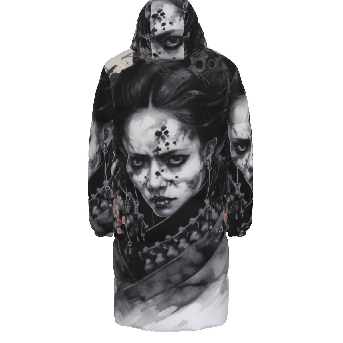 All-Over Print Unisex Long Down Jacket