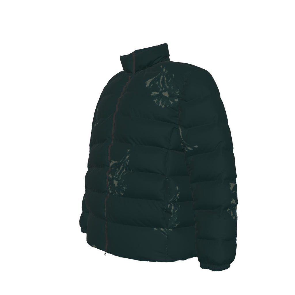 All-Over Print Unisex Stand collar slim down jacket