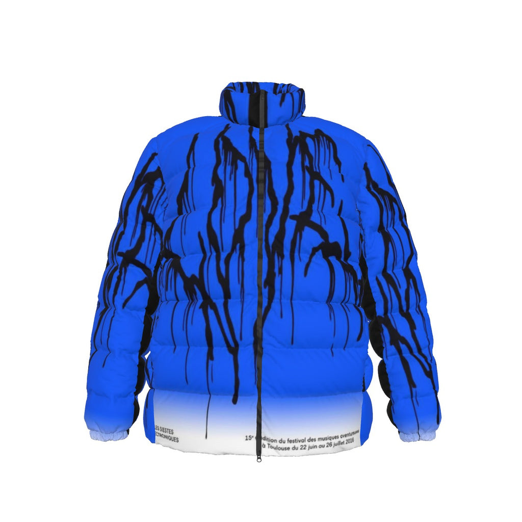 All-Over Print Unisex Stand collar slim down jacket