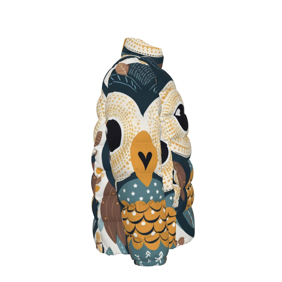 All-Over Print Unisex Stand collar slim down jacket