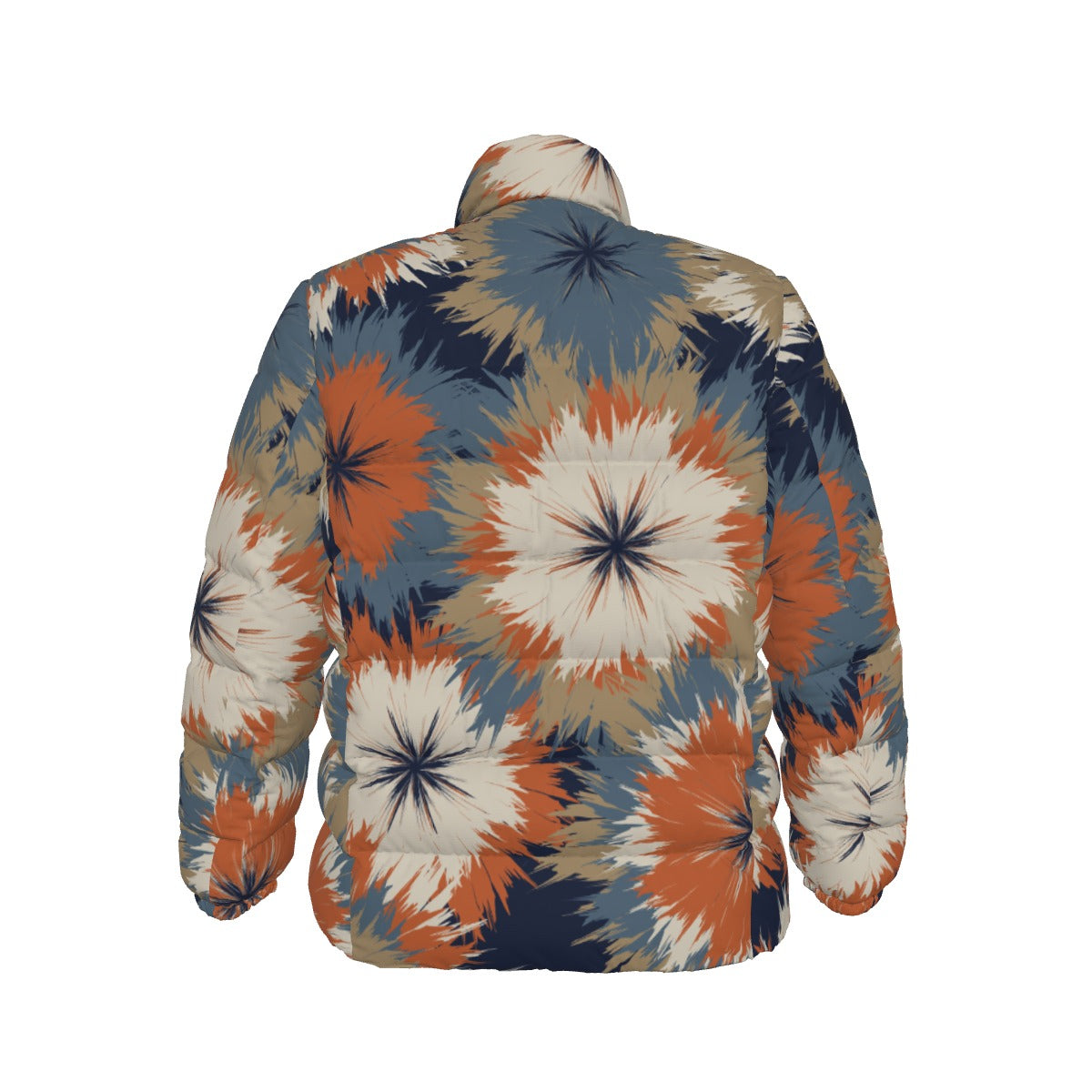 All-Over Print Unisex Stand collar slim down jacket