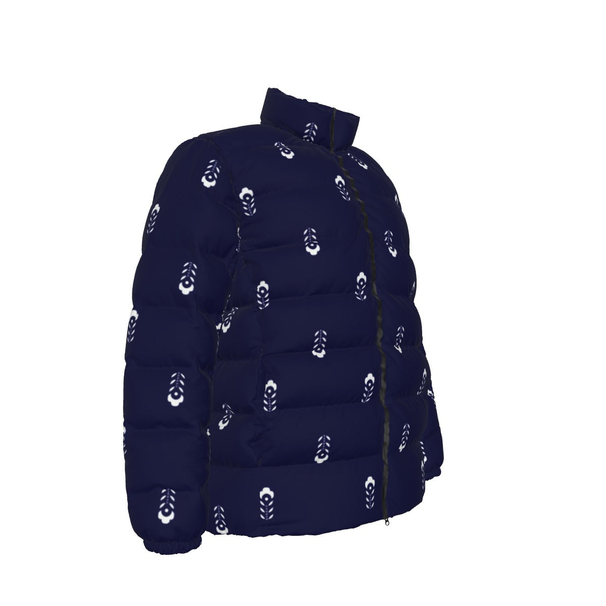 All-Over Print Unisex Stand collar slim down jacket
