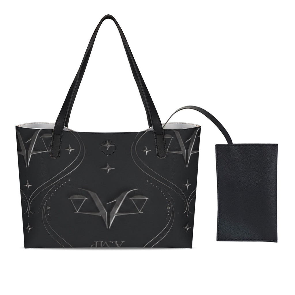 A.MP - Shopping Tote Bag With Black Mini Purse