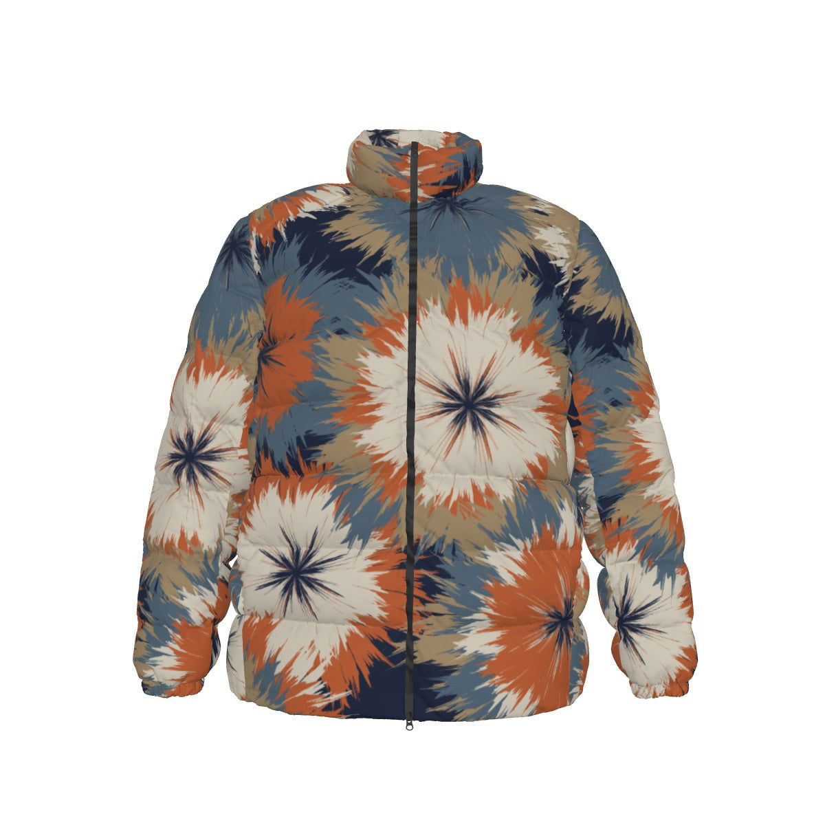 All-Over Print Unisex Stand collar slim down jacket