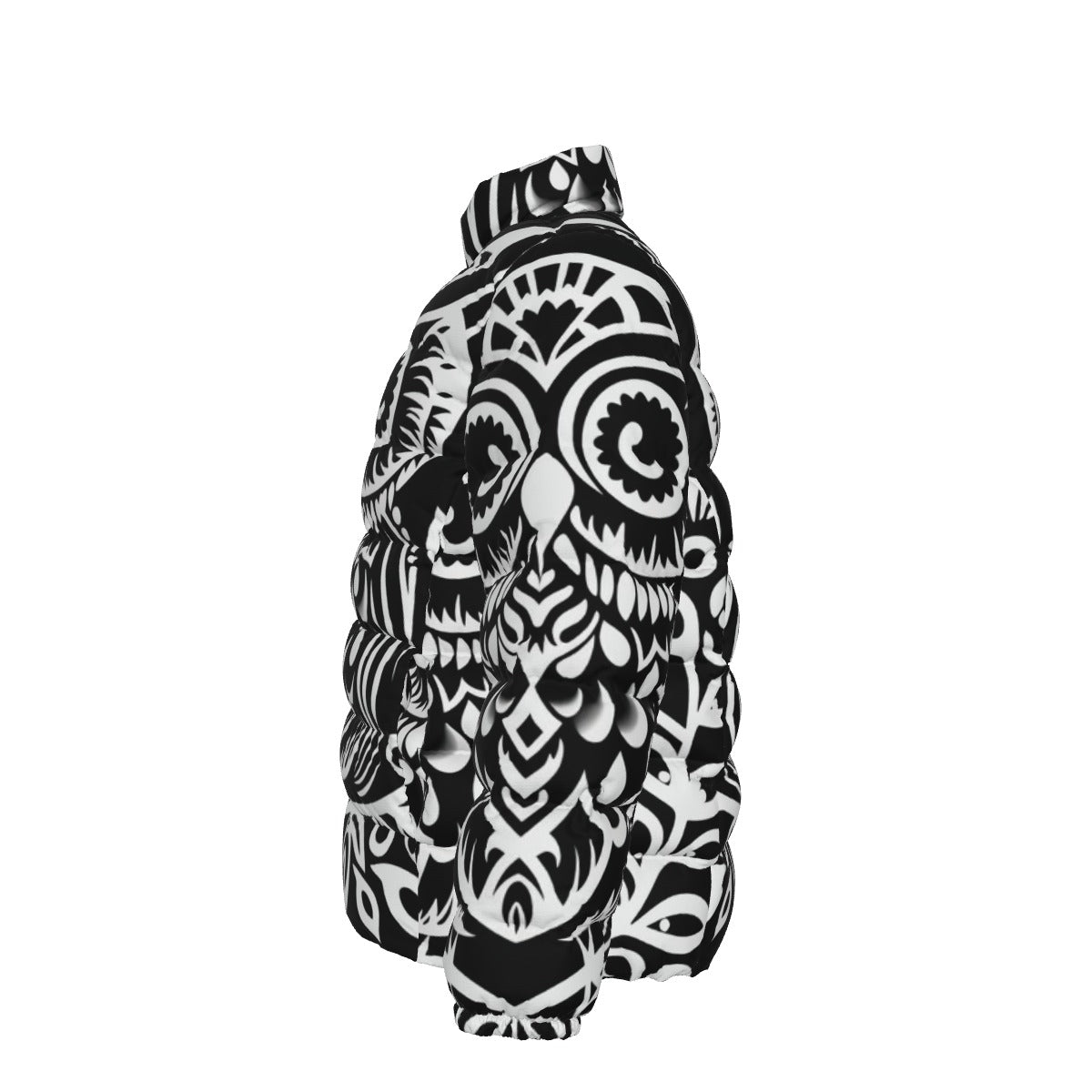 All-Over Print Unisex Stand collar slim down jacket