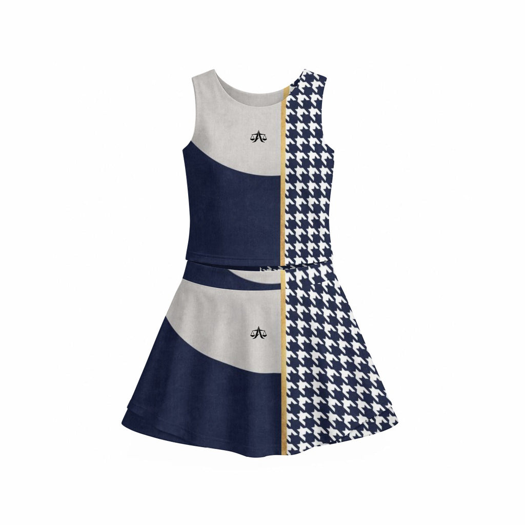A.MP Court Luxe Skirt Set — fit detail
