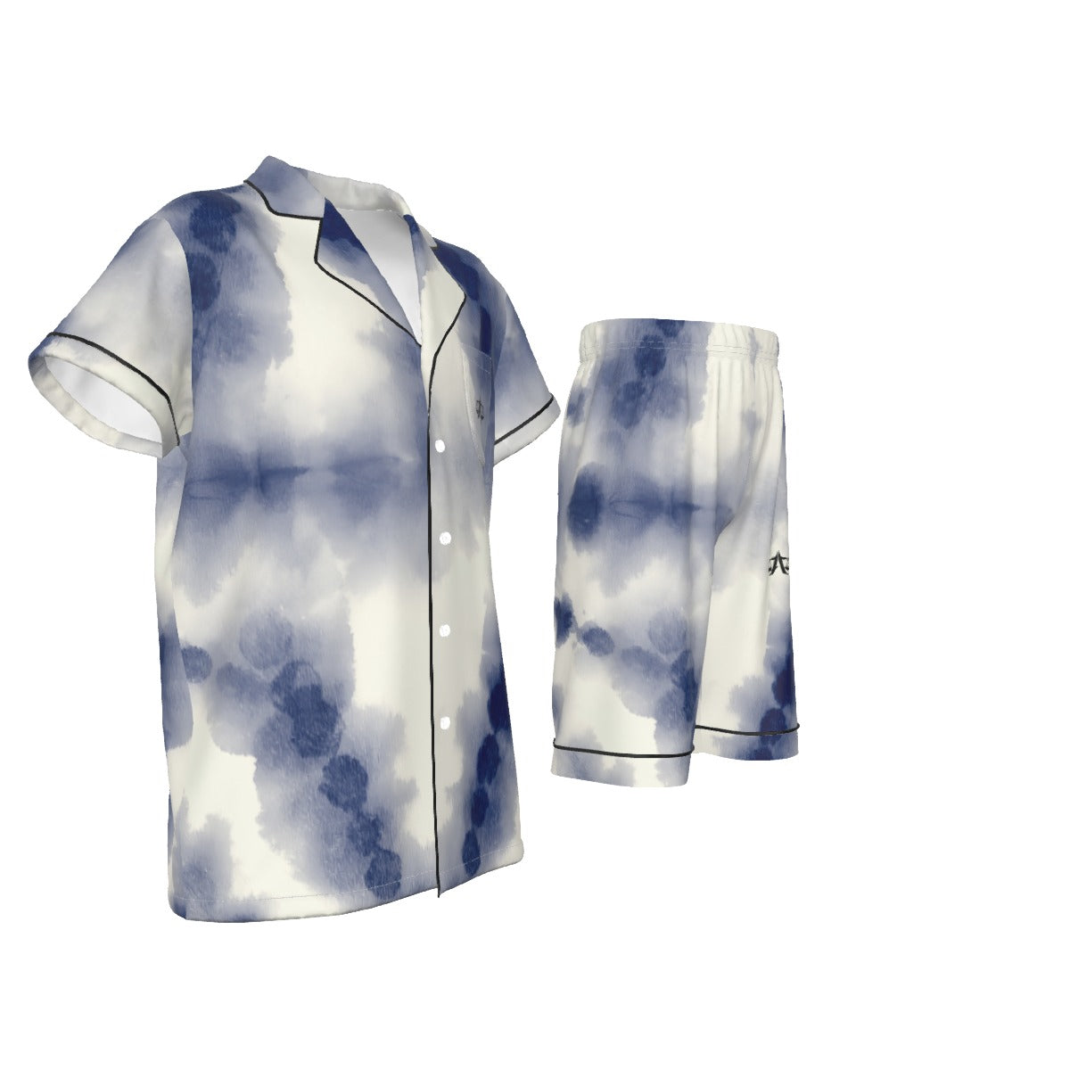 A.MP Kids Silk Short Pajamas — print detail