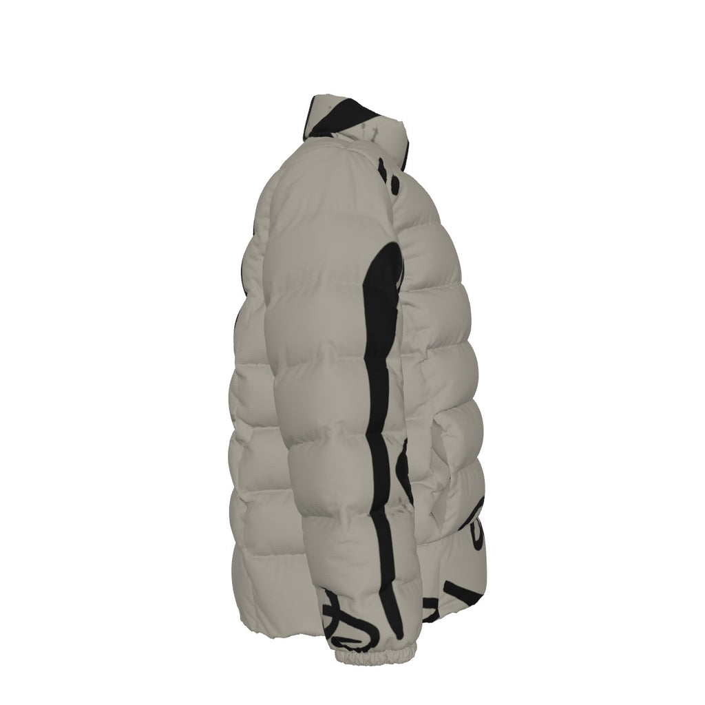 All-Over Print Unisex Stand collar slim down jacket