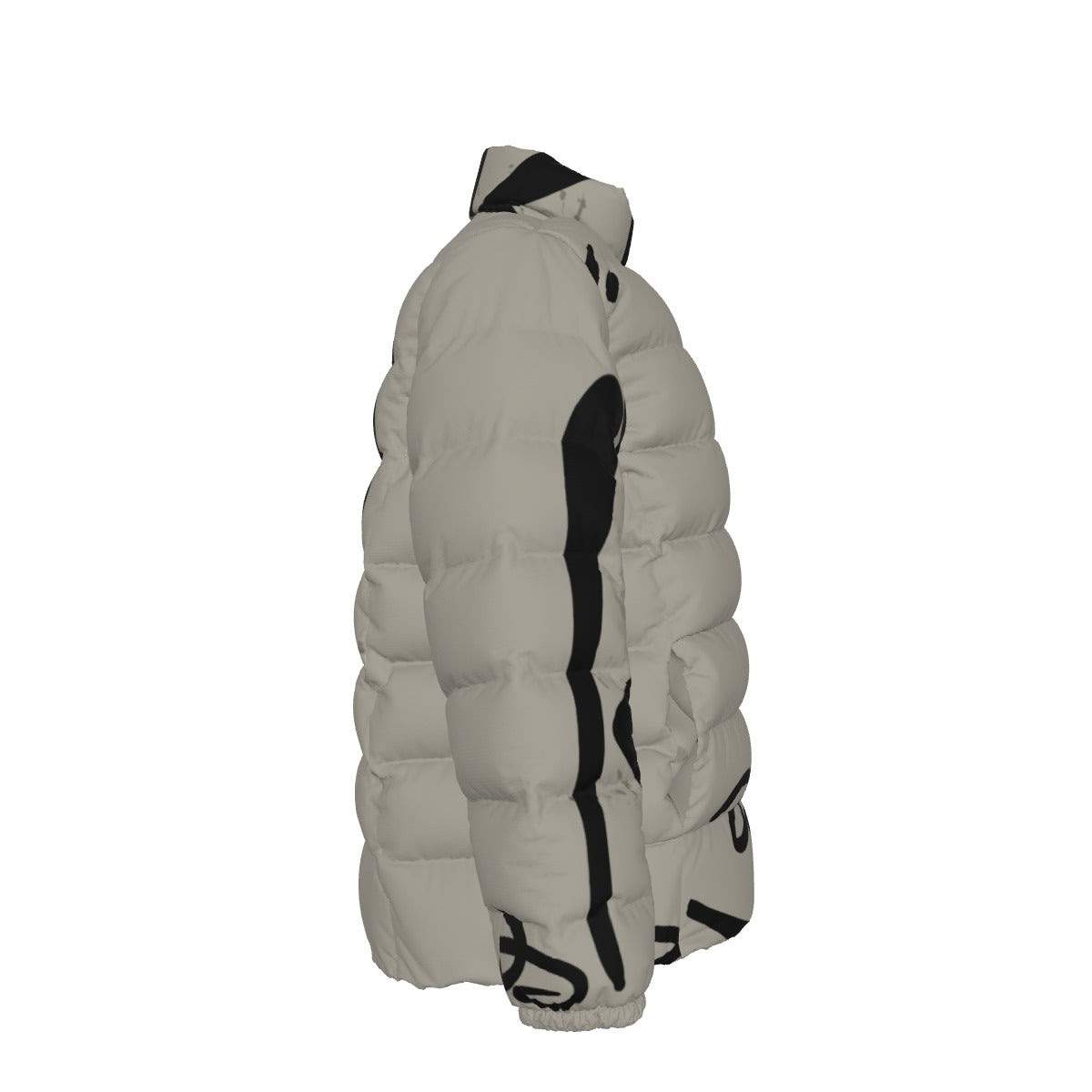 All-Over Print Unisex Stand collar slim down jacket