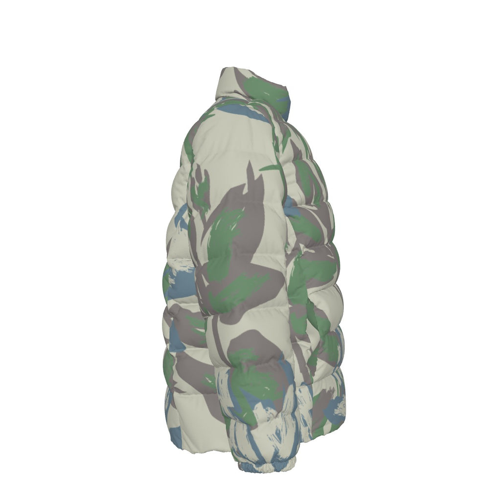 All-Over Print Unisex Stand collar slim down jacket
