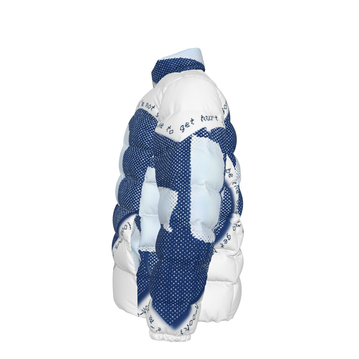 All-Over Print Unisex Stand collar slim down jacket
