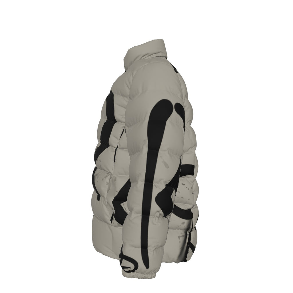 All-Over Print Unisex Stand collar slim down jacket