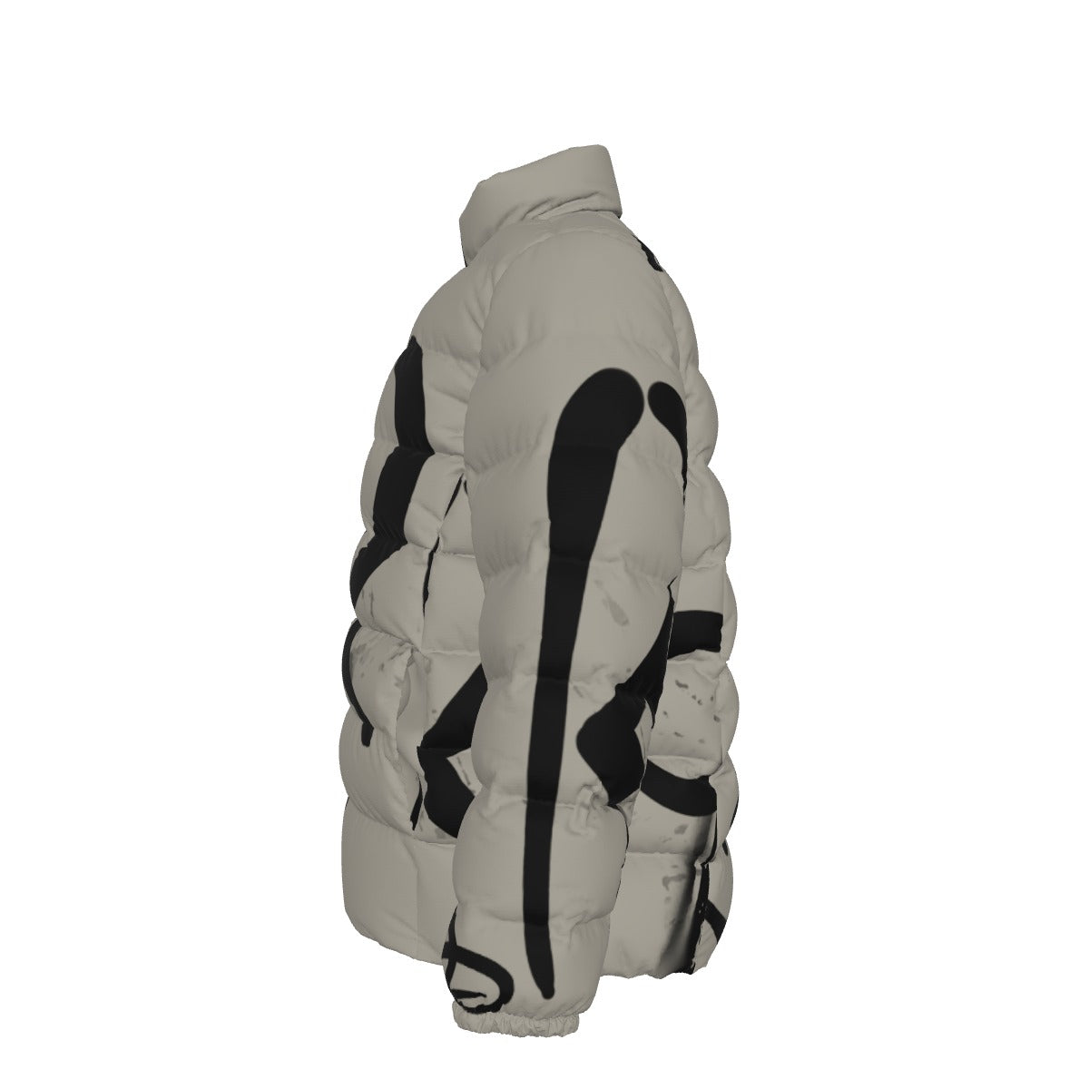 All-Over Print Unisex Stand collar slim down jacket