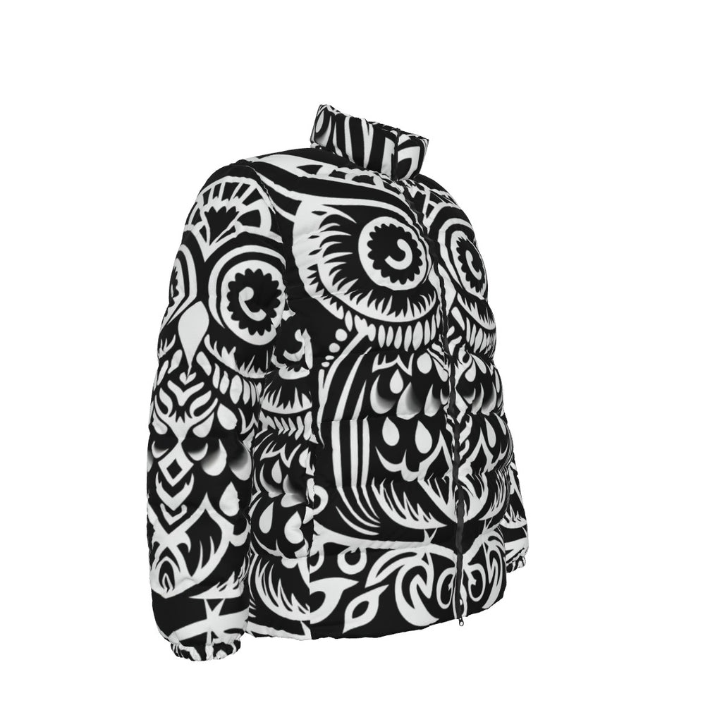 All-Over Print Unisex Stand collar slim down jacket