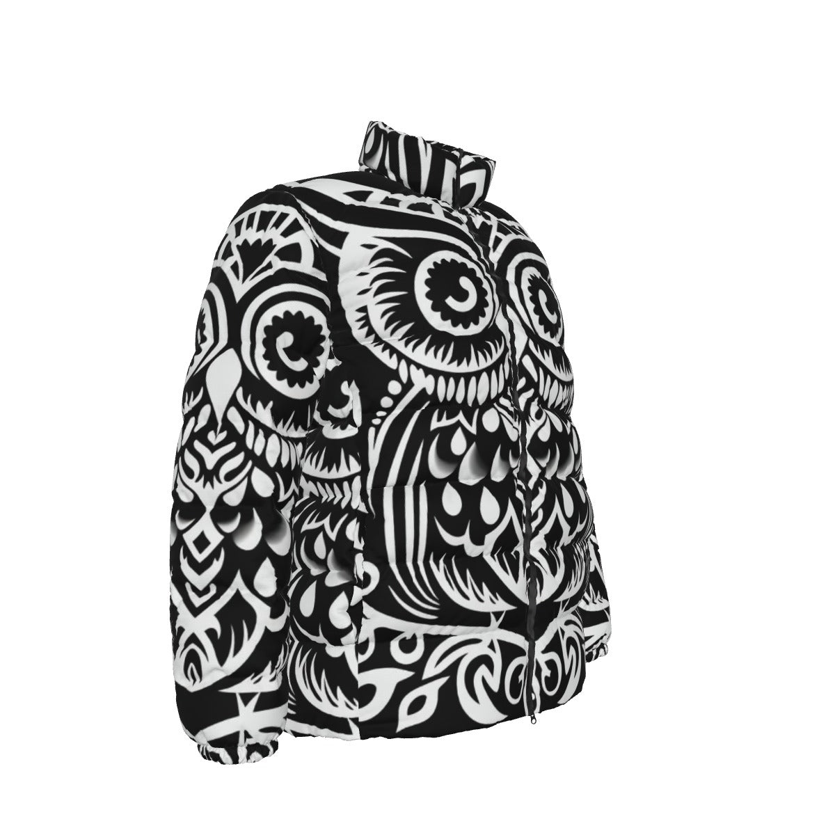 All-Over Print Unisex Stand collar slim down jacket