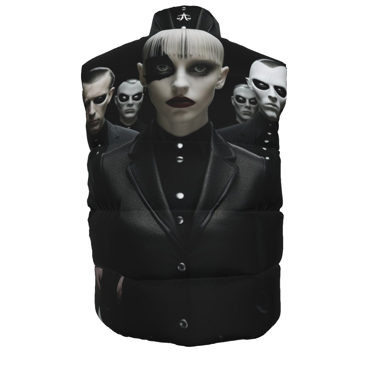A.MP All-Over Print Down Vest — back view