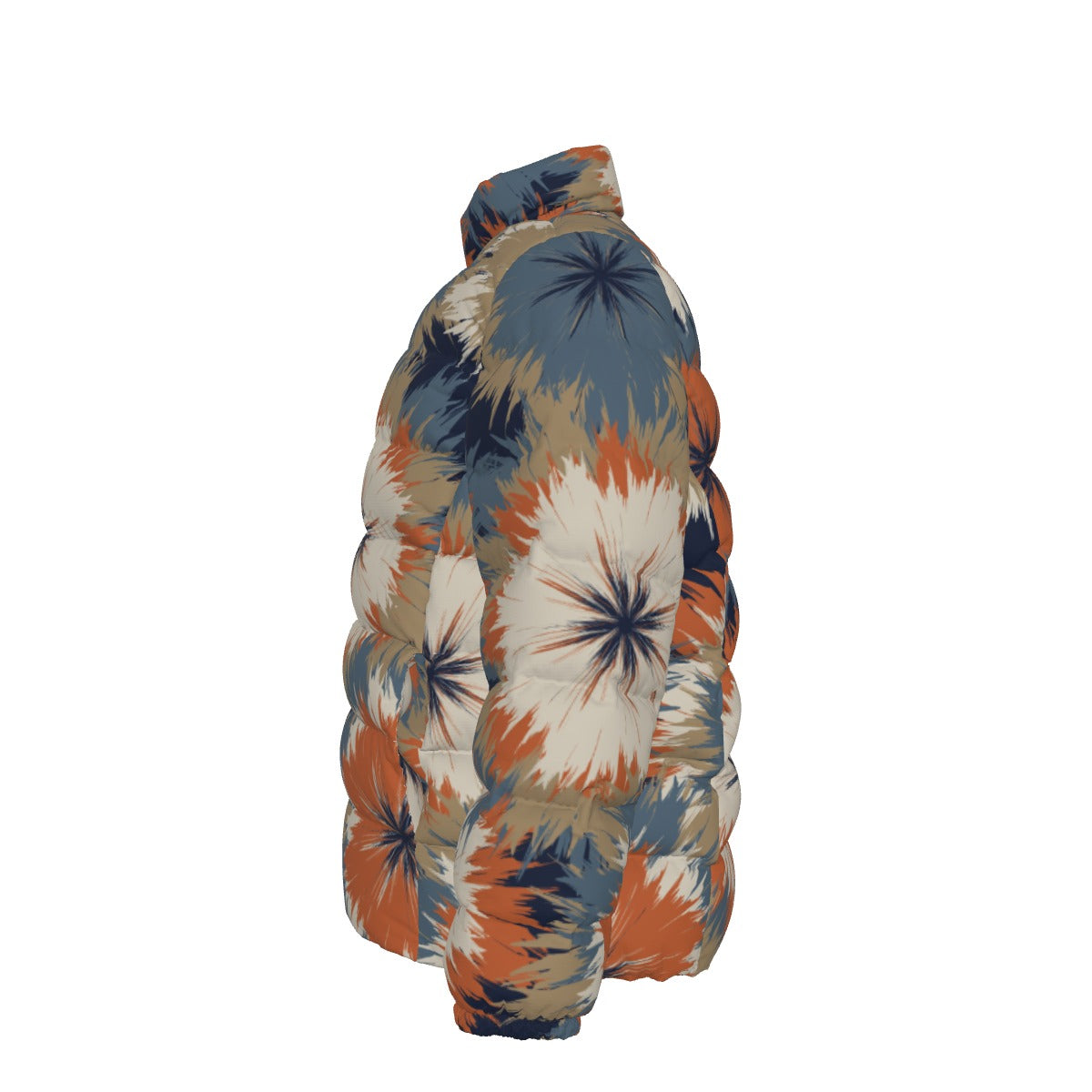 All-Over Print Unisex Stand collar slim down jacket