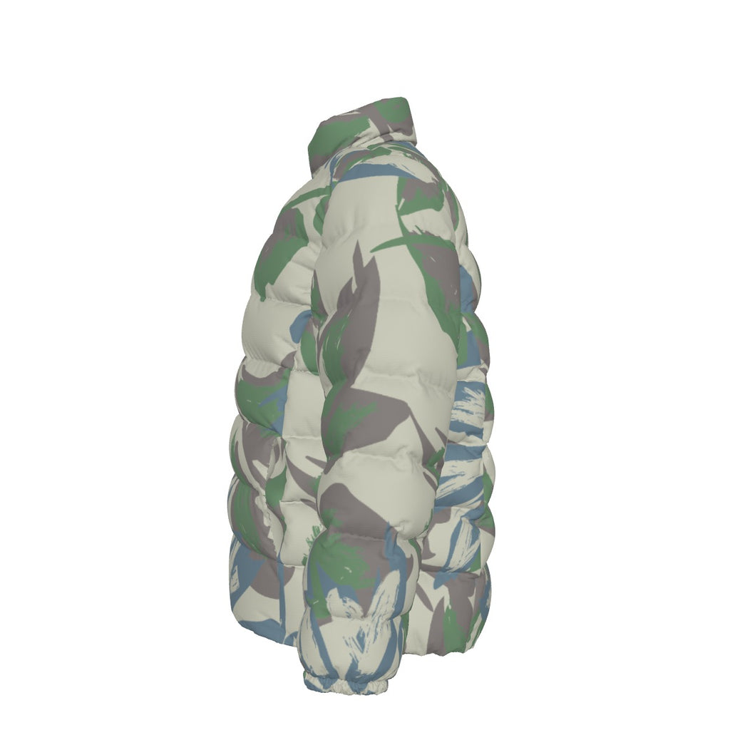 All-Over Print Unisex Stand collar slim down jacket