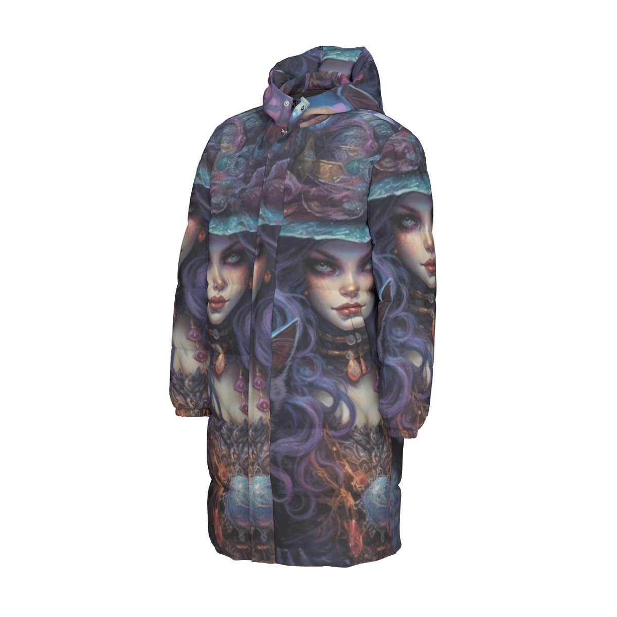 All-Over Print Unisex Long Down Jacket