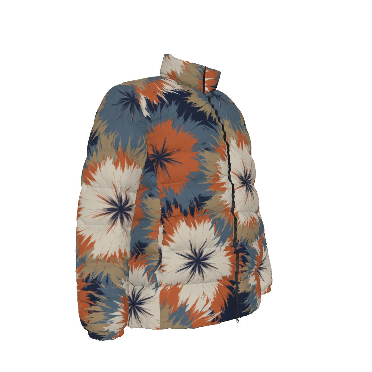 All-Over Print Unisex Stand collar slim down jacket