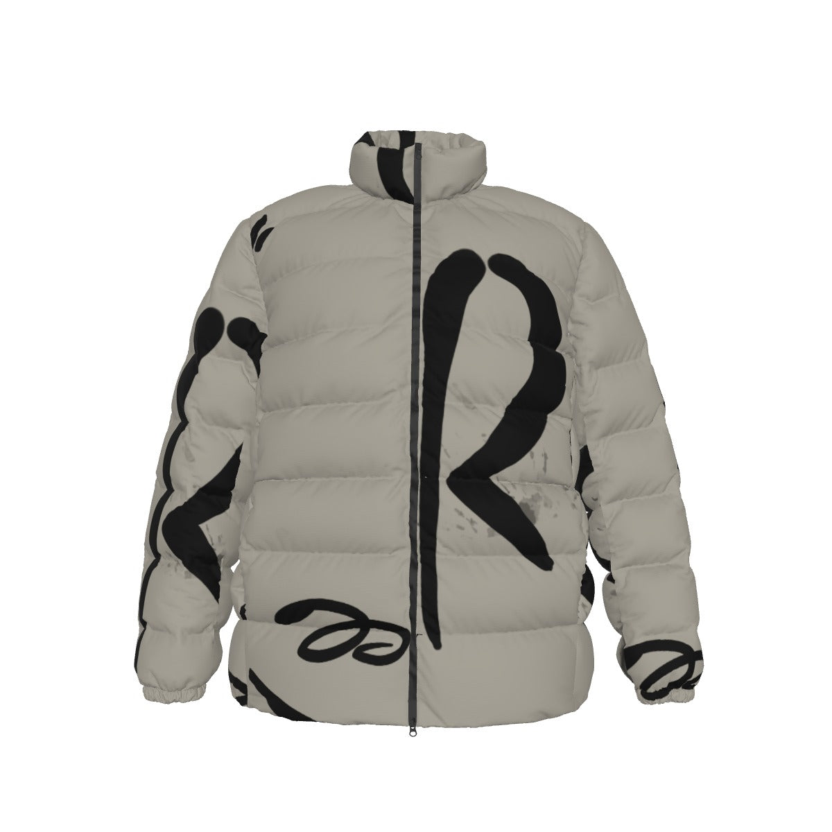 All-Over Print Unisex Stand collar slim down jacket