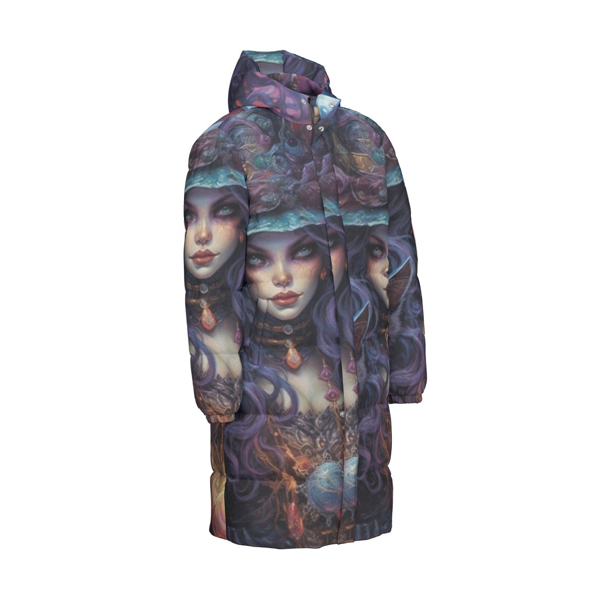 All-Over Print Unisex Long Down Jacket