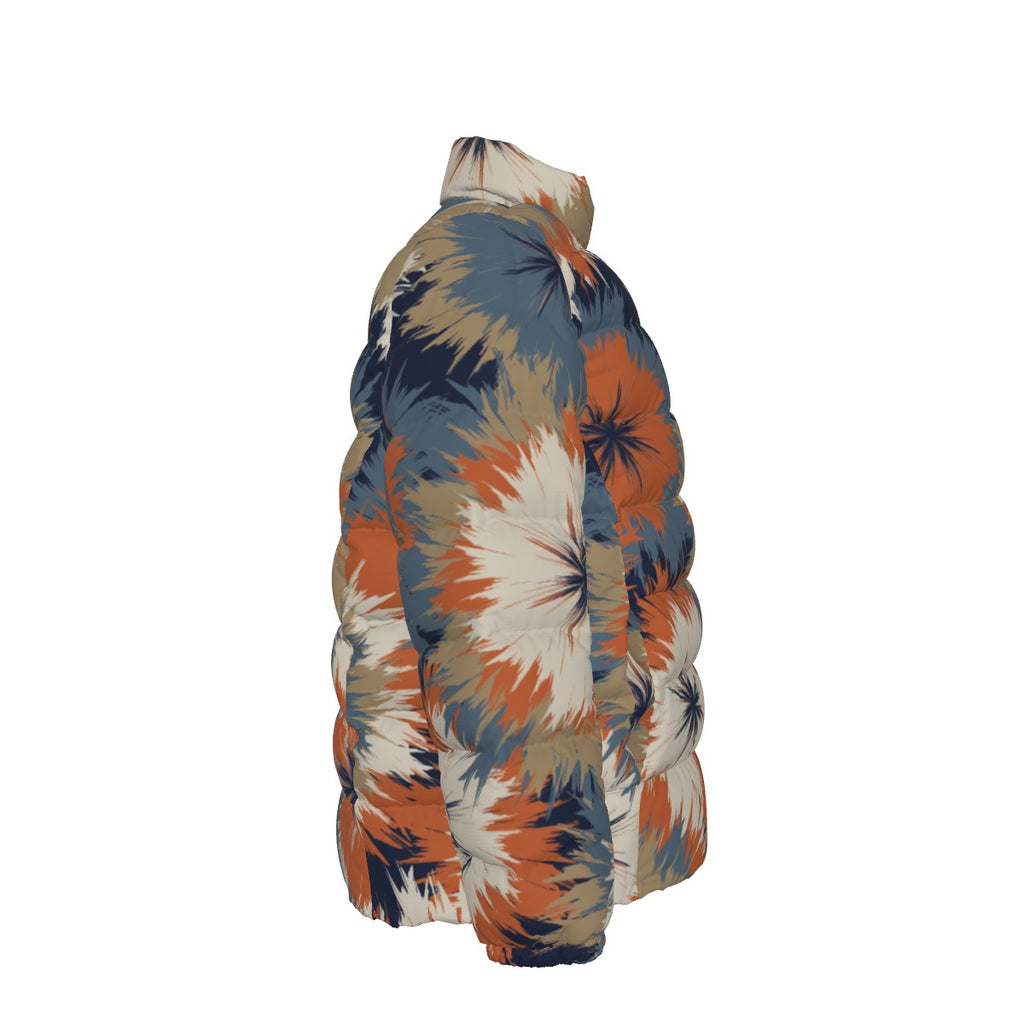 All-Over Print Unisex Stand collar slim down jacket