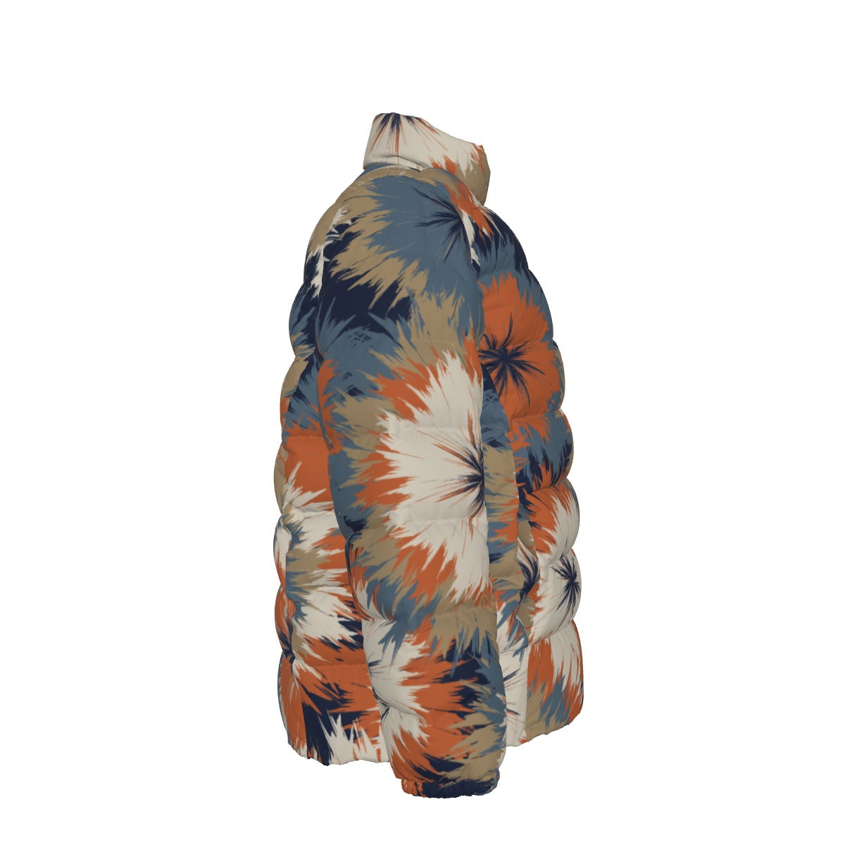 All-Over Print Unisex Stand collar slim down jacket