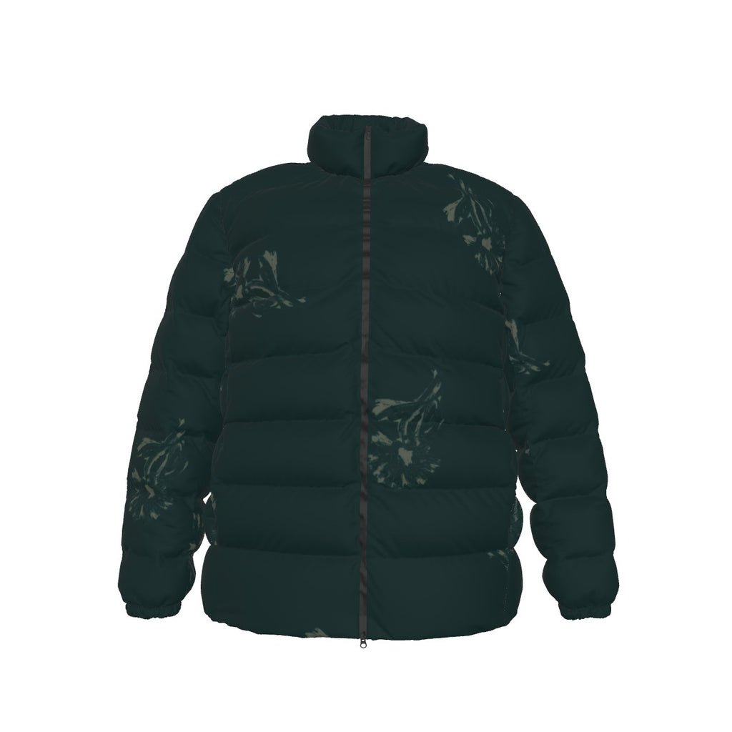 All-Over Print Unisex Stand collar slim down jacket