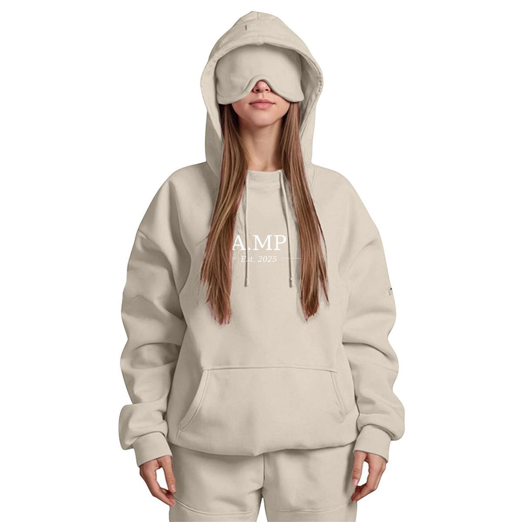 A.MP - Women's Travel Nap Hoodie with Built-in Eye Mask