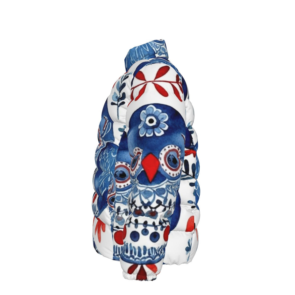 All-Over Print Unisex Stand collar slim down jacket