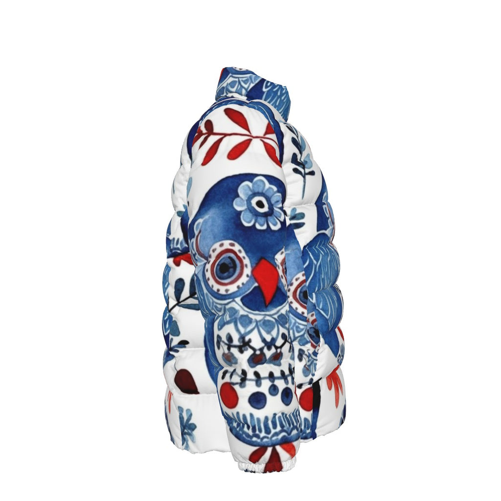 All-Over Print Unisex Stand collar slim down jacket