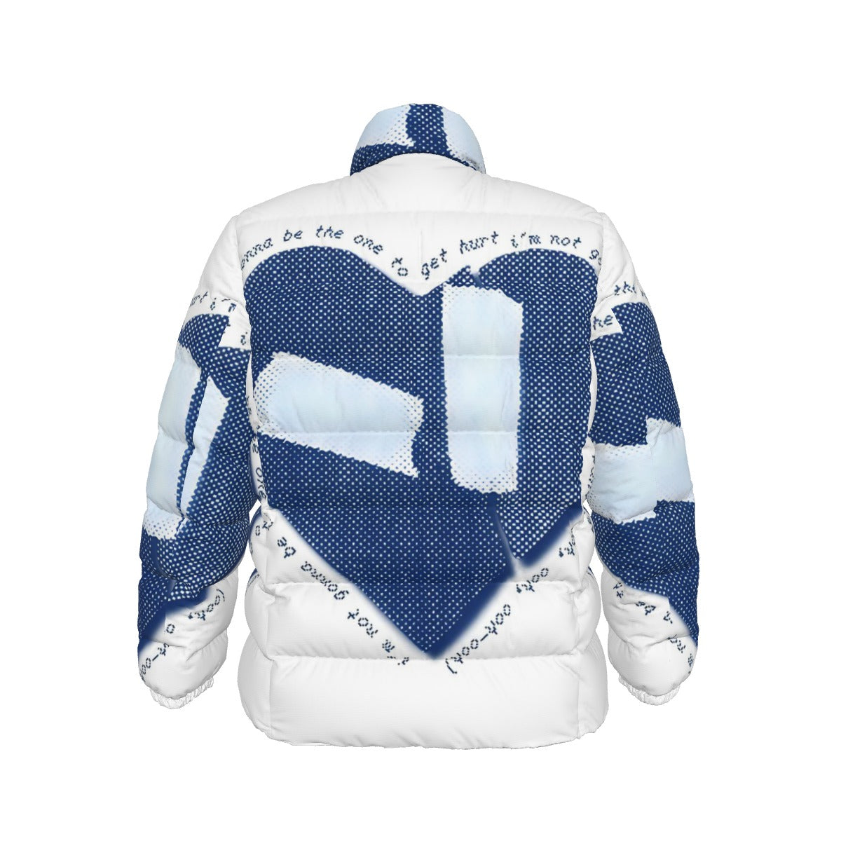 All-Over Print Unisex Stand collar slim down jacket