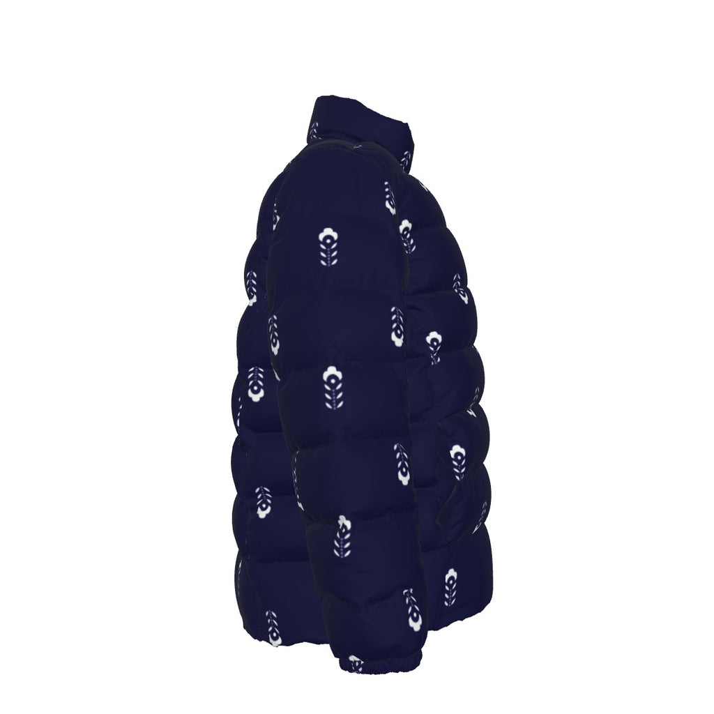 All-Over Print Unisex Stand collar slim down jacket