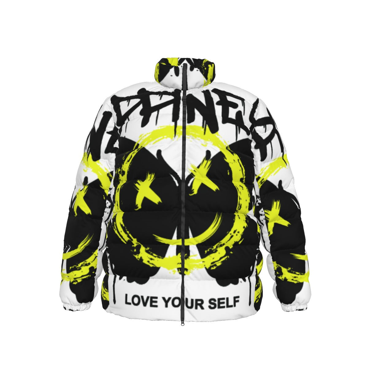 All-Over Print Unisex Stand collar slim down jacket