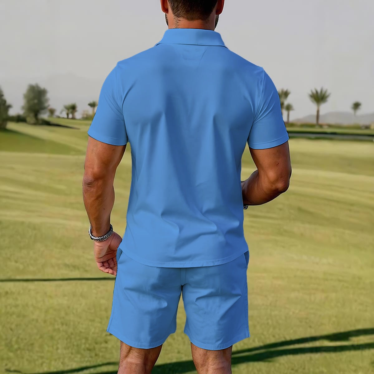 All-Over Print Men's Polo Sportswear Set