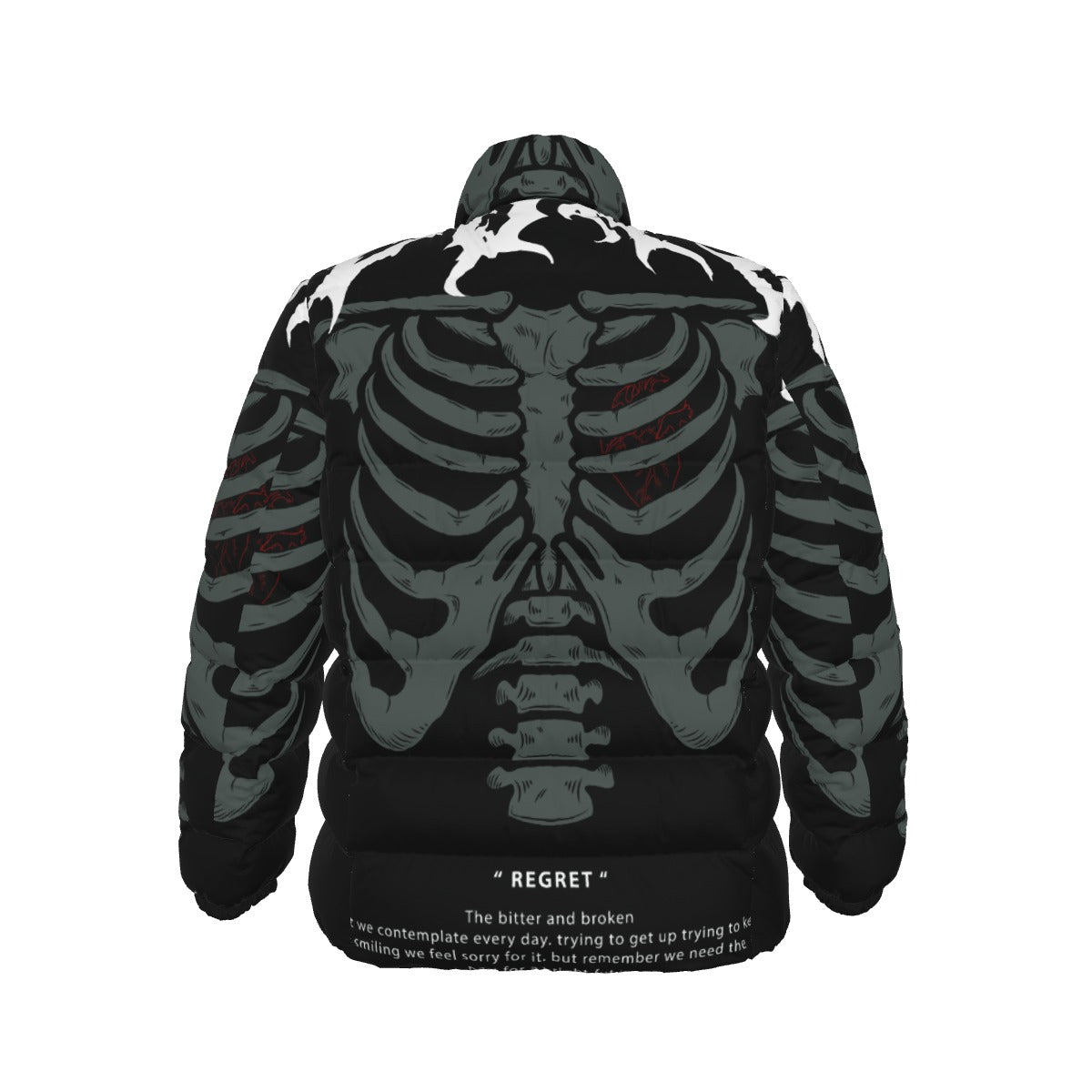 All-Over Print Unisex Stand collar slim down jacket