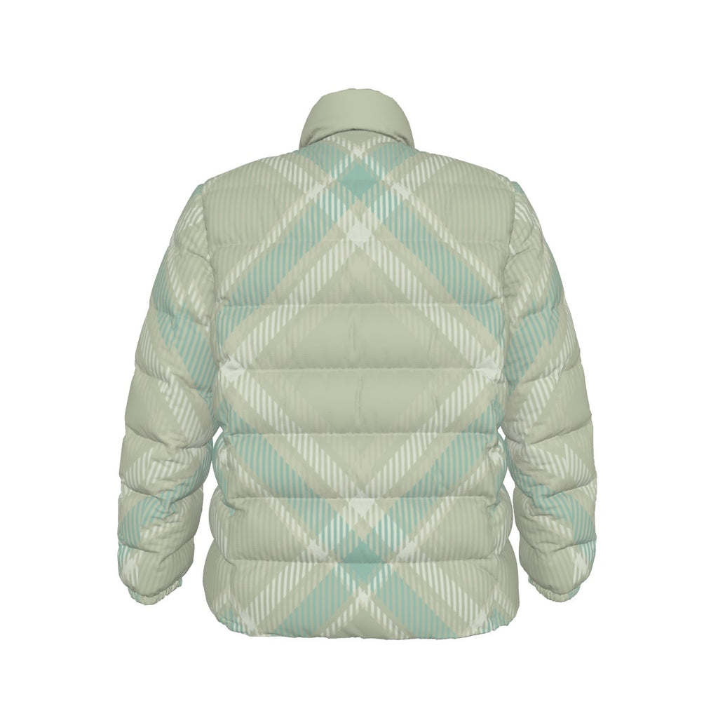 All-Over Print Unisex Stand collar slim down jacket
