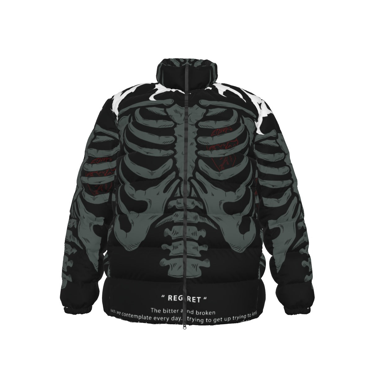 All-Over Print Unisex Stand collar slim down jacket