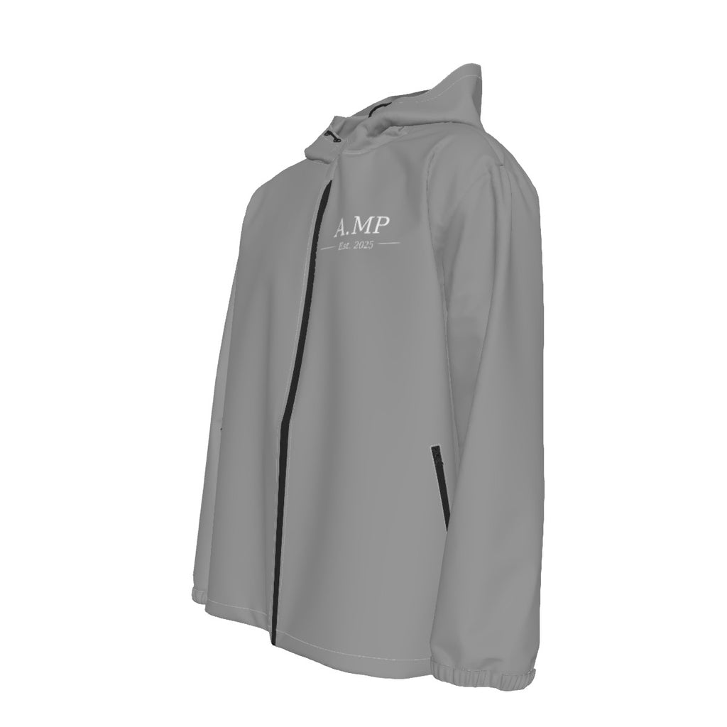 All-Over Print Men's Hooded Zipper Windproof Jacket